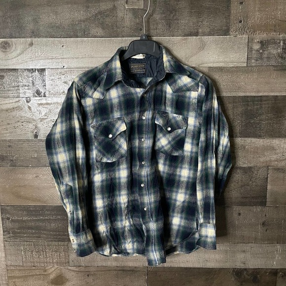 SOLD Pendleton Wool Flannel Large - Picture 1 of 2